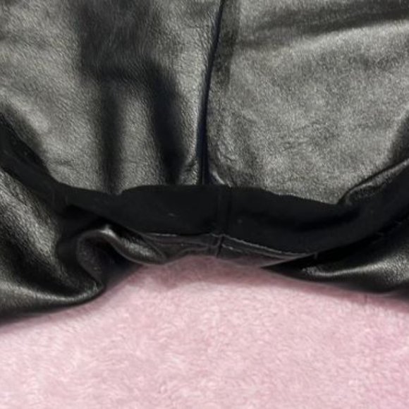 *NWT* 100% Lambskin Leather High-Waist Panel Leggings - Picture 5 of 15